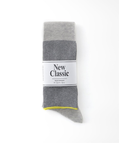 Spick & Span(スピックアンドスパン)の「【MARCOMONDE】 2トーンハイソックス(ソックス/靴下・レディース・チャコールグレー/カーキ/オレンジ・FREE)」の2枚目の写真