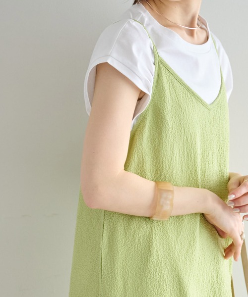 DISCOAT（ディスコート）の「【WEB限定】くしゅくしゅキャミワンピース（ワンピース・レディース・グリーン系その他/アイボリー/ブラック/ライトグレー・FREE）」の13枚目の写真