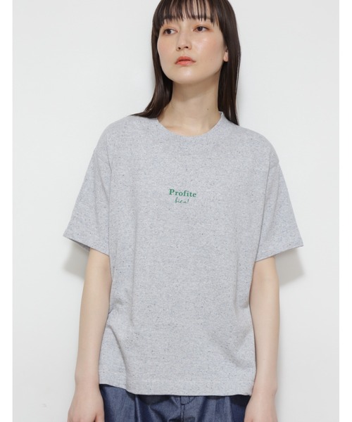 human woman(ヒューマンウーマン)の「◆リサイクルロゴTシャツ(Tシャツ/カットソー・レディース・ブルー/ネイビー/グリーン・MEDIUM)」の2枚目の写真
