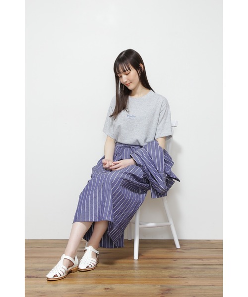 human woman(ヒューマンウーマン)の「◆リサイクルロゴTシャツ(Tシャツ/カットソー・レディース・ブルー/ネイビー/グリーン・MEDIUM)」の4枚目の写真