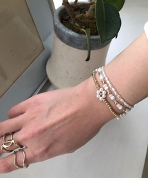 ☆3点セット☆カラーフラワー3連ブレスレット