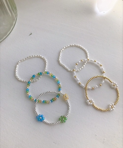 Me%（ミィパーセント）の「☆3点セット☆カラーフラワー3連ブレスレット（ブレスレット・レディース・その他1/ブルー系その他・FREE）」の10枚目の写真