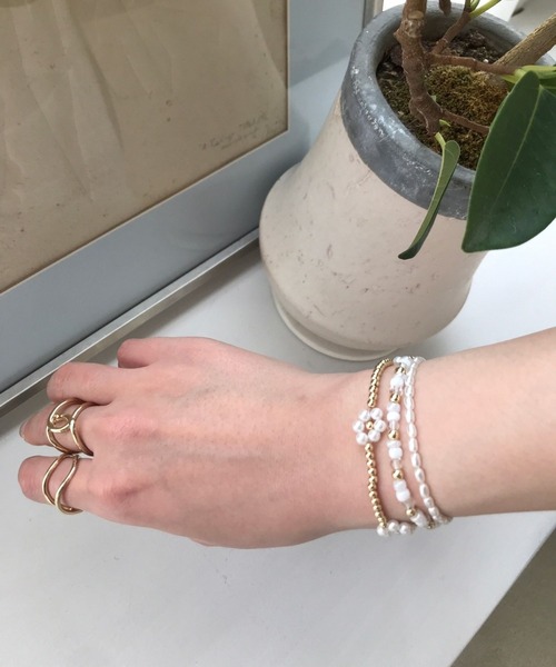 Me%（ミィパーセント）の「☆3点セット☆カラーフラワー3連ブレスレット（ブレスレット・レディース・その他1/ブルー系その他・FREE）」の3枚目の写真