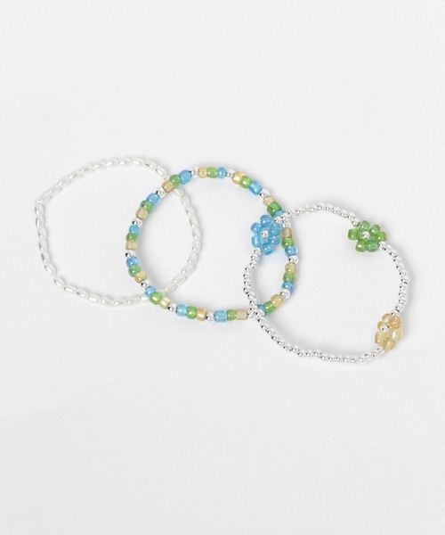 Me%（ミィパーセント）の「☆3点セット☆カラーフラワー3連ブレスレット（ブレスレット・レディース・その他1/ブルー系その他・FREE）」の8枚目の写真