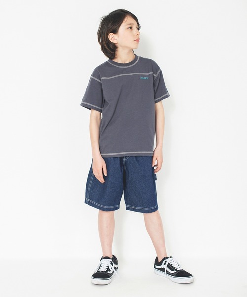 NAUTICA（ノーティカ）の「【NAUTICA/ノーティカ】ペインターハーフパンツ（その他パンツ・キッズ・ネイビー/オフホワイト/ブルー・120/130/140/150）」の5枚目の写真