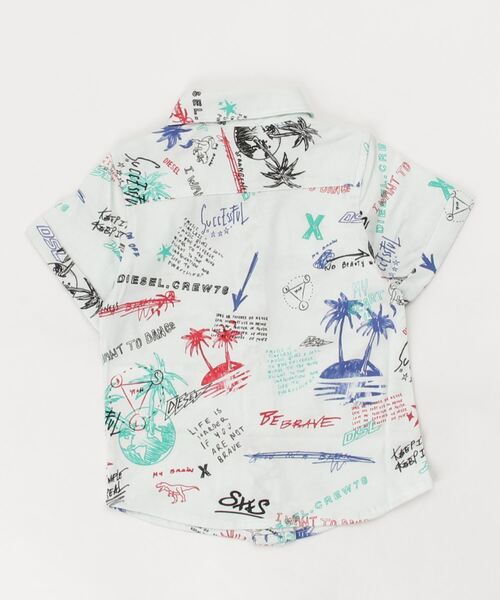 DIESEL(ディーゼル)の「DIESEL KID ベビー シャツ 半袖 総柄(シャツ/ブラウス・キッズ・ホワイト・12M/18M/36M/24M)」の6枚目の写真
