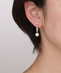 Manon's Selection（マノンズセレクション）の「1粒ストーンパールデザインリングイヤリング（イヤリング）」