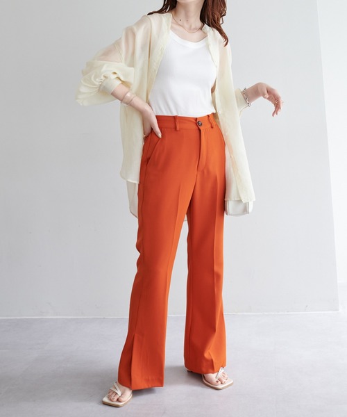 DISCOAT（ディスコート）の「カップ付アメスリタンクトップ（タンクトップ・レディース・アイボリー/オフホワイト/ブラック/グリーン系その他/オレンジ・MEDIUM/LARGE）」の6枚目の写真