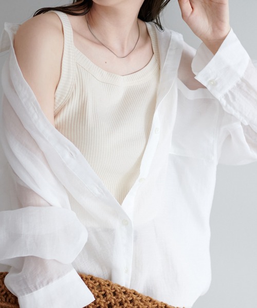 DISCOAT（ディスコート）の「カップ付アメスリタンクトップ（タンクトップ・レディース・アイボリー/オフホワイト/ブラック/グリーン系その他/オレンジ・MEDIUM/LARGE）」の15枚目の写真