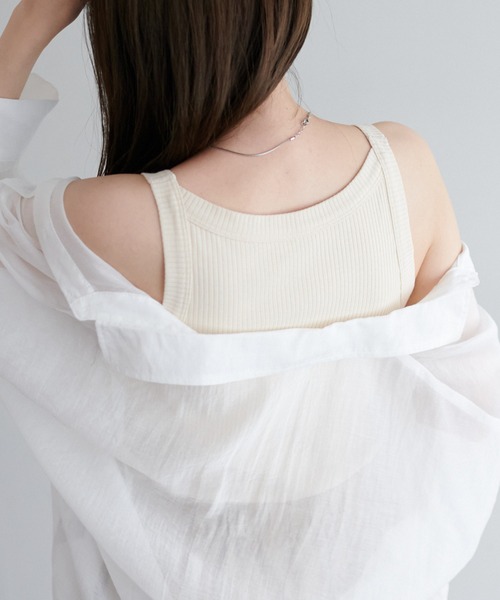 DISCOAT（ディスコート）の「カップ付アメスリタンクトップ（タンクトップ・レディース・アイボリー/オフホワイト/ブラック/グリーン系その他/オレンジ・MEDIUM/LARGE）」の16枚目の写真