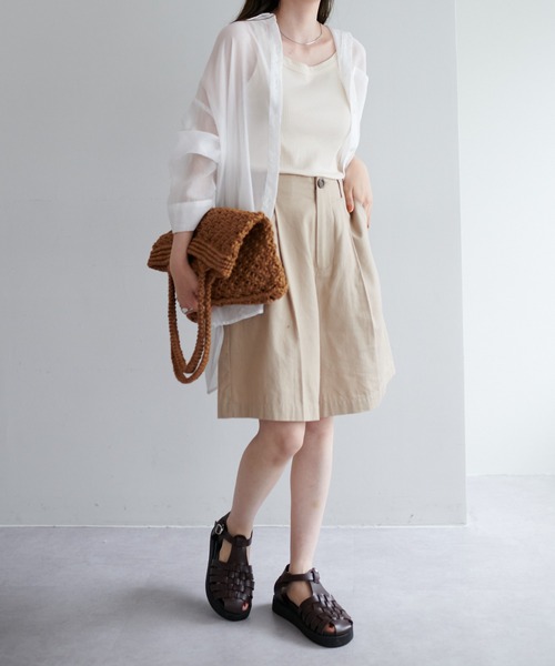 DISCOAT（ディスコート）の「カップ付アメスリタンクトップ（タンクトップ・レディース・アイボリー/オフホワイト/ブラック/グリーン系その他/オレンジ・MEDIUM/LARGE）」の14枚目の写真