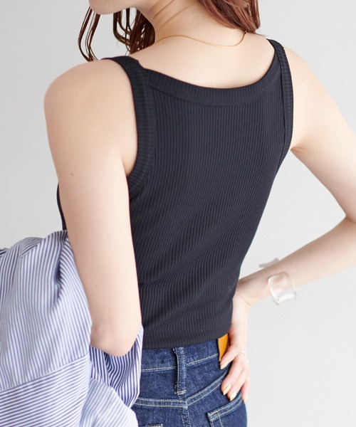 DISCOAT（ディスコート）の「カップ付アメスリタンクトップ（タンクトップ・レディース・アイボリー/オフホワイト/ブラック/グリーン系その他/オレンジ・MEDIUM/LARGE）」の19枚目の写真