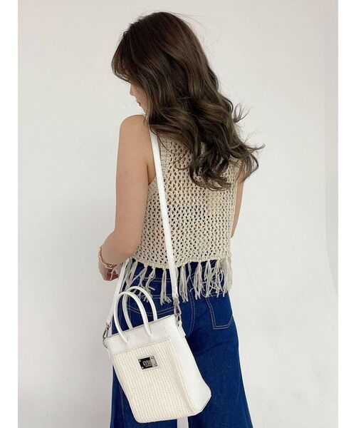 GYDA（ジェイダ）の「テープヤーンニットトップス（ニット/セーター・レディース・ベージュ/ライトグリーン/アイボリー・FREE）」の17枚目の写真