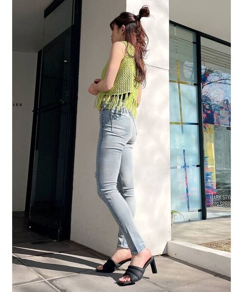 GYDA（ジェイダ）の「テープヤーンニットトップス（ニット/セーター・レディース・ベージュ/ライトグリーン/アイボリー・FREE）」の4枚目の写真