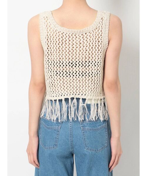 GYDA（ジェイダ）の「テープヤーンニットトップス（ニット/セーター・レディース・ベージュ/ライトグリーン/アイボリー・FREE）」の7枚目の写真