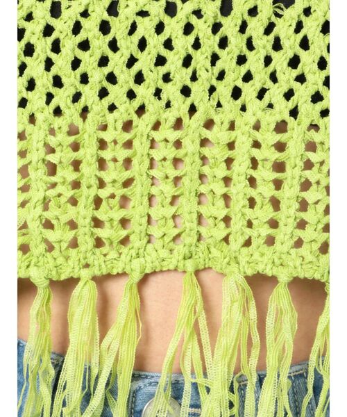 GYDA（ジェイダ）の「テープヤーンニットトップス（ニット/セーター・レディース・ベージュ/ライトグリーン/アイボリー・FREE）」の12枚目の写真