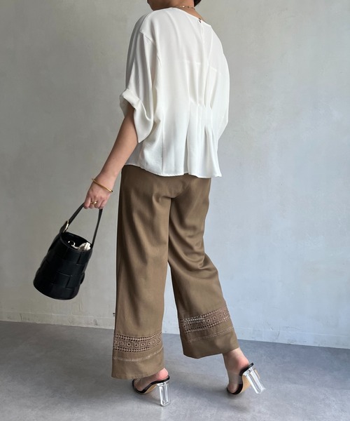 prose verse（プロズヴェール）の「麻レーヨン裾レースイージーパンツ（その他パンツ・レディース・ブラック/ブラウン/ベージュ/カーキ・MEDIUM/LARGE）」の10枚目の写真