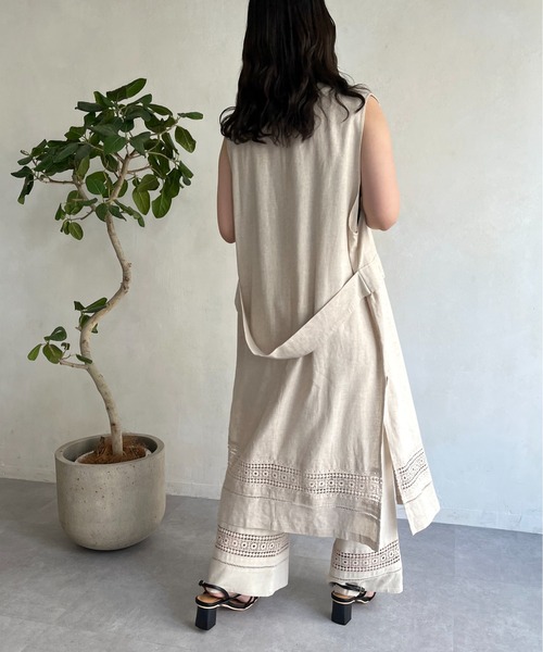 prose verse（プロズヴェール）の「麻レーヨン裾レースイージーパンツ（その他パンツ・レディース・ブラック/ブラウン/ベージュ/カーキ・MEDIUM/LARGE）」の18枚目の写真