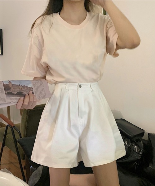 ショートパンツ ツイード ワイド キュロット 大人可愛い 全4色