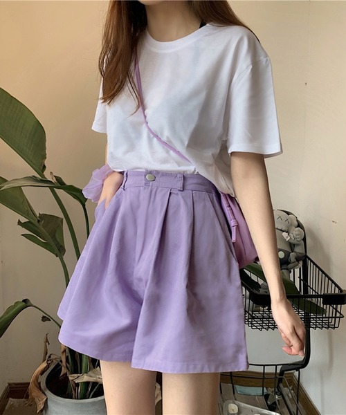 Jewelobe(ジュエローブ)の「キュロットショートパンツ(その他パンツ・レディース・ホワイト/ブラック/パープル・FREE)」の7枚目の写真