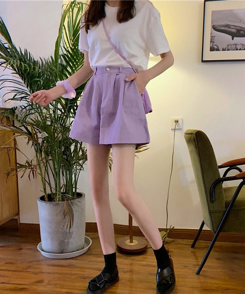 Jewelobe(ジュエローブ)の「キュロットショートパンツ(その他パンツ・レディース・ホワイト/ブラック/パープル・FREE)」の9枚目の写真