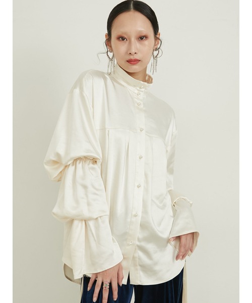 PAMEO POSE（パメオポーズ）の「Meta Blouse（シャツ/ブラウス・レディース・ホワイト/ブラック・FREE）」の9枚目の写真