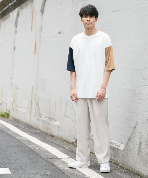 LOWRYS FARM（ローリーズファーム）の「シルケットパネルキリカエシャツ　123093（シャツ/ブラウス・メンズ・ブルー/ホワイト/ブラウン/オフホワイト・MEDIUM/LARGE）」の7枚目の写真