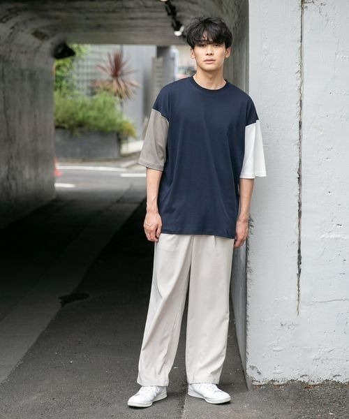 LOWRYS FARM（ローリーズファーム）の「シルケットパネルキリカエシャツ　123093（シャツ/ブラウス・メンズ・ブルー/ホワイト/ブラウン/オフホワイト・MEDIUM/LARGE）」の10枚目の写真
