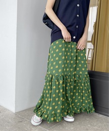 NE QUITTEZ PAS! | 【ne Quittez pas/ヌキテパ】 レーヨンサテンフラワープリントスカート(スカート)