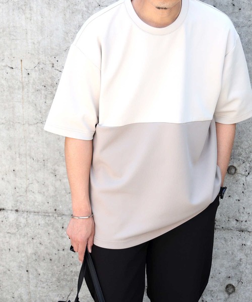 BACK NUMBER（バックナンバー）の「【BACK NUMBER】速乾バイカラーＴシャツ / 吸水速乾（Tシャツ/カットソー・メンズ・グリーン/ダークグレー/ベージュ・XL/M/L/S）」の7枚目の写真