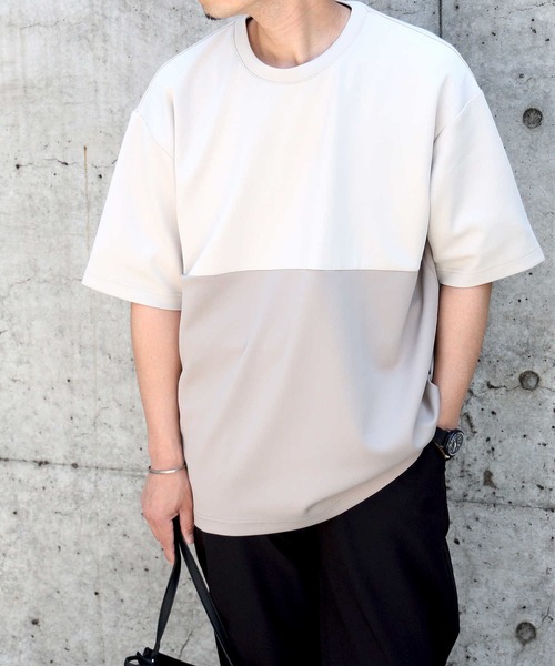 BACK NUMBER（バックナンバー）の「【BACK NUMBER】速乾バイカラーＴシャツ / 吸水速乾（Tシャツ/カットソー・メンズ・グリーン/ダークグレー/ベージュ・XL/M/L/S）」の8枚目の写真