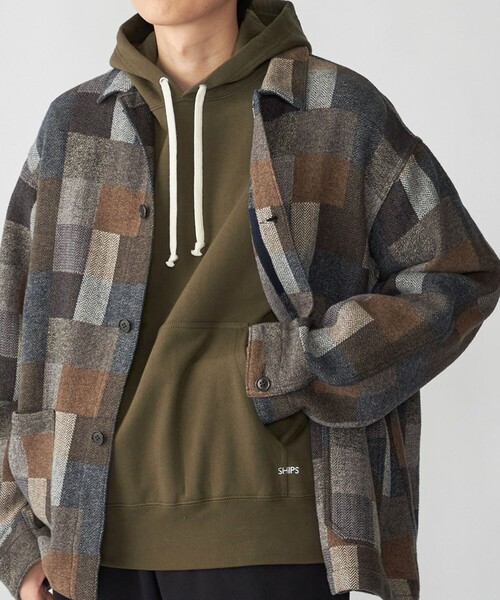 【WEB限定】SHIPS: マイクロ SHIPS 刺繍 ロゴ 裏毛 スウェット プルオーバーパーカー（パーカー）｜SHIPS（シップス）