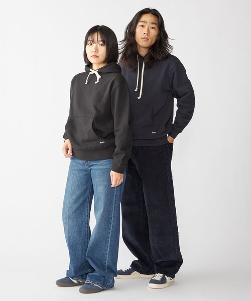 【WEB限定】SHIPS: マイクロ SHIPS 刺繍 ロゴ 裏毛 スウェット プルオーバーパーカー（パーカー）｜SHIPS（シップス）