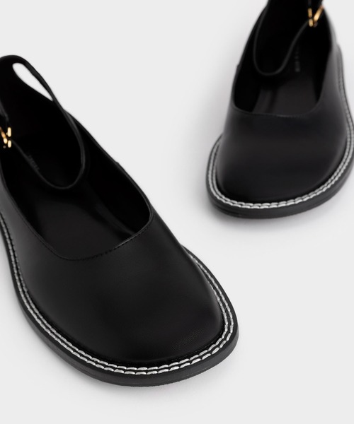 CHARLES & KEITH（チャールズ & キース）の「アンクルストラップ バレリーナ（バレエシューズ・レディース・ブラック系その他2/オフホワイト/ブラック・25.5cm/24.5cm/23cm/23.5cm/22.5cm/25cm）」の21枚目の写真