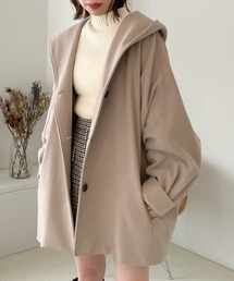 Heather | WOOLLYTECH ウーリーテック/ミドルフードCOAT　294678(ノーカラーコート)