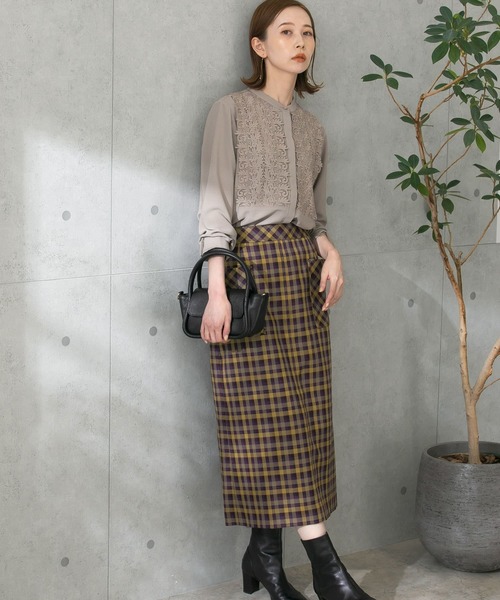 URBAN RESEARCH ROSSO(アーバンリサーチロッソ)の「ウォッシャブルレースブラウス(シャツ/ブラウス・レディース・ネイビー/オフホワイト/モカ・FREE)」の16枚目の写真