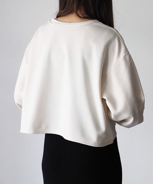 Riberry（リベリー）の「前後2WAY スナップボタンカーディガン（カーディガン/ボレロ・レディース・アイボリー/グリーン/ベージュ/ブラック/オートミール/ネイビー/チャコールグレー・FREE）」の11枚目の写真