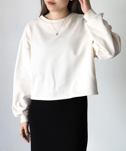 Riberry（リベリー）の「前後2WAY スナップボタンカーディガン（カーディガン/ボレロ・レディース・アイボリー/グリーン/ベージュ/ブラック/オートミール/ネイビー/チャコールグレー・FREE）」の14枚目の写真