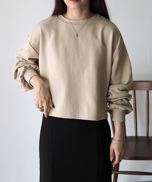 Riberry（リベリー）の「前後2WAY スナップボタンカーディガン（カーディガン/ボレロ・レディース・アイボリー/グリーン/ベージュ/ブラック/オートミール/ネイビー/チャコールグレー・FREE）」の16枚目の写真