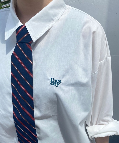 PairPair（ペアペア）の「ネクタイ付きシャツ（シャツ/ブラウス・メンズ・ブラック/ネイビー/グリーン・MEDIUM/LARGE）」の6枚目の写真