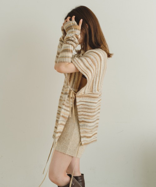Kastane（カスタネ）の「【2022AWカタログ掲載アイテム/SETアイテム】マルチボーダーニット3pieceセット（ニット/セーター・レディース・ブルー/ベージュ・FREE）」の21枚目の写真