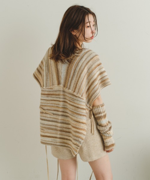 Kastane（カスタネ）の「【2022AWカタログ掲載アイテム/SETアイテム】マルチボーダーニット3pieceセット（ニット/セーター・レディース・ブルー/ベージュ・FREE）」の22枚目の写真