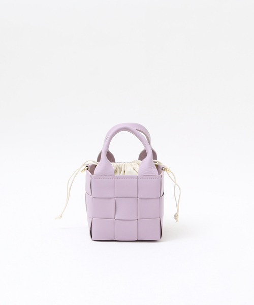 maison-vincent（メゾンヴァンサン）の「【MaisonVincent】巾着ハンドバッグ（ハンドバッグ・レディース・ブラック/ラベンダー・フリー）」の7枚目の写真