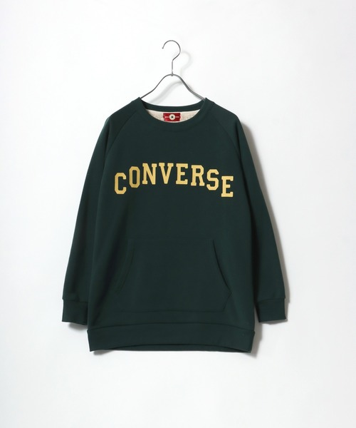 CONVERSE(コンバース)の「CONVERSE/コンバース スウェット 裏起毛ボアフリース カレッジ ワンポイントロゴ チュニック丈 トレーナー レディース(スウェット・レディース・ブラック/パープル/ブラウン/グレー/ピンク/グリーン/スミクロ/アッシュ・M/L)」の22枚目の写真