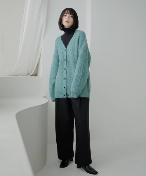 hellam（へラム）の「アームウォーマー袖ハイネックニット（ニット/セーター・レディース・ブラック/パープル/オレンジ/グリーン/アイボリー/その他/杢グレー/レッド/チャコール・FREE）」の17枚目の写真