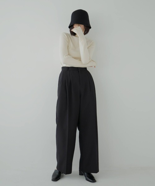 hellam（へラム）の「アームウォーマー袖ハイネックニット（ニット/セーター・レディース・ブラック/パープル/オレンジ/グリーン/アイボリー/その他/杢グレー/レッド/チャコール・FREE）」の22枚目の写真