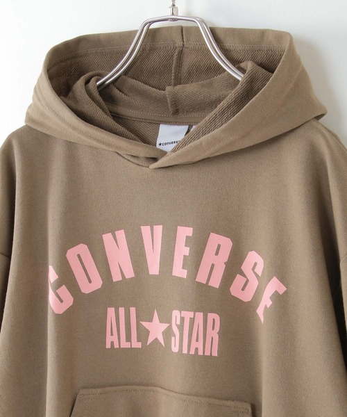CONVERSE ALL STAR(コンバースオールスター)の「【キッズ】CONVERSE コンバース ラバープリントパーカー(130~160cm)(パーカー・キッズ・シルバーグレー/ブラウン・130/140/150/160)」の5枚目の写真