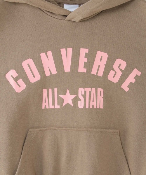 CONVERSE ALL STAR(コンバースオールスター)の「【キッズ】CONVERSE コンバース ラバープリントパーカー(130~160cm)(パーカー・キッズ・シルバーグレー/ブラウン・130/140/150/160)」の4枚目の写真