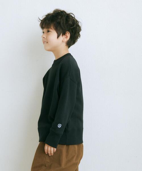 green label relaxing（グリーンレーベルリラクシング）の「【WEB限定】裏毛クルーネック プルオーバー ロングスリーブ 100cm-160cm（スウェット・キッズ・ターコイズブルー/ブラック/ライム/オレンジ・140cm/130cm/110cm/160cm/100cm/150cm/120cm）」の2枚目の写真