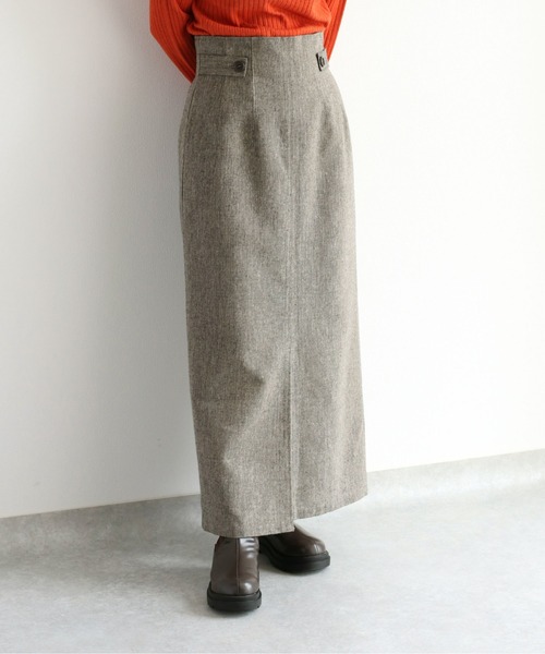 cepo(セポ)の「ツイードライクタイトスカート セットアップ可能(スカート・レディース・ブラウン/グレー・M)」の2枚目の写真